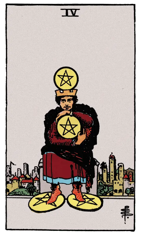 Four of Pentacles Tarot card image